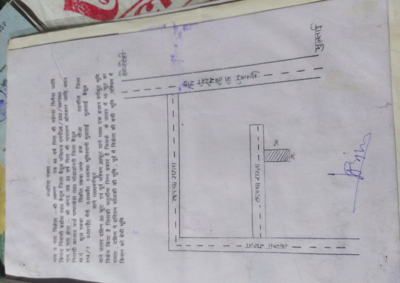 1000 sqft plot in ram Nagar, Multai